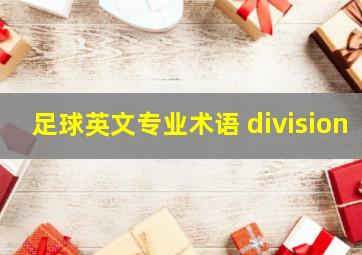 足球英文专业术语 division